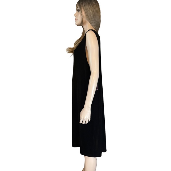 Caribe Shift Dress Jersey Knit Sleeveless Midi Timeless Pullover Made in USA - Picture 6 of 14